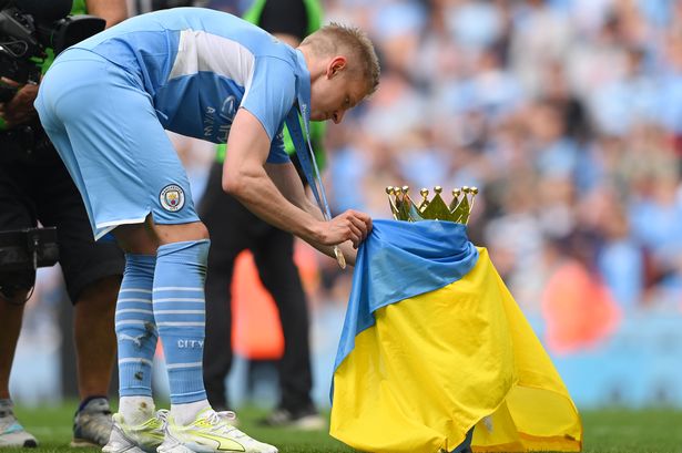 Ukraine defender  decided to dedicate Manchester City's title victory to war-torn Ukraine